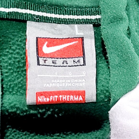 Nike Therma Fit Michigan State Spartans Hoodie Men L Green NCAA Pullover VTG - Picture 6 of 9